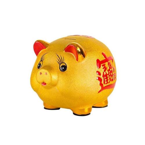 金猪储蓄儿童存钱罐2025年新款大人用储钱猪不可取只进不出大容量