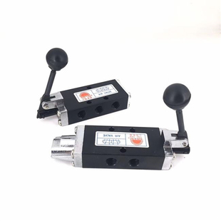 气动手动阀SH402换向阀二位五通气缸手扳阀手推阀SH-403A自动复位