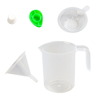 吸嘴袋盖子罐装专用四件套量杯漏斗过滤网拧盖器