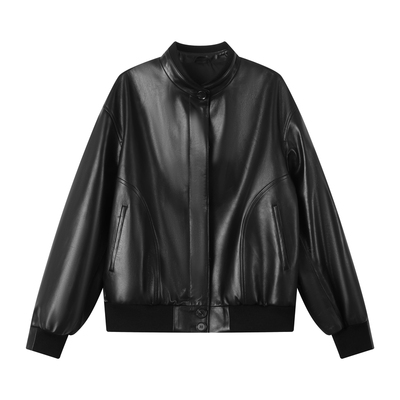 英国进口优质绵羊皮女夹克