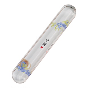 梅林笔庄水晶镇纸毛笔字书法专用镇尺20cm创意压纸石透明实心玻璃压条学生楷书临摹压书神器文房四宝高级彩印