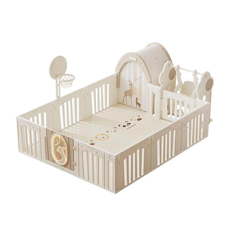 【下拉】lunastory鹿瑞游戏围栏婴防护栏宝宝爬爬垫栅栏地上儿童