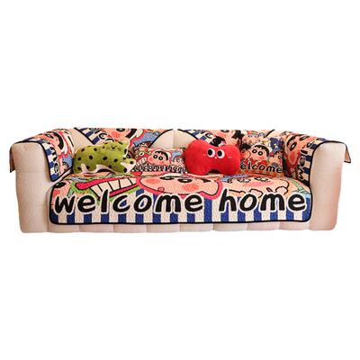 卡通多巴胺四季直排组合沙发垫套