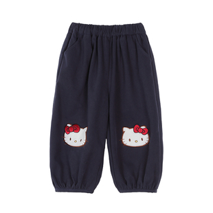 小O宝Okids童装女宝宝加绒保暖裤子2025冬季女童束脚一体绒灯笼裤