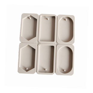 美沐儿 diy香薰蜡片硅胶模具 六连组合三圆三花DIY石膏挂牌模具