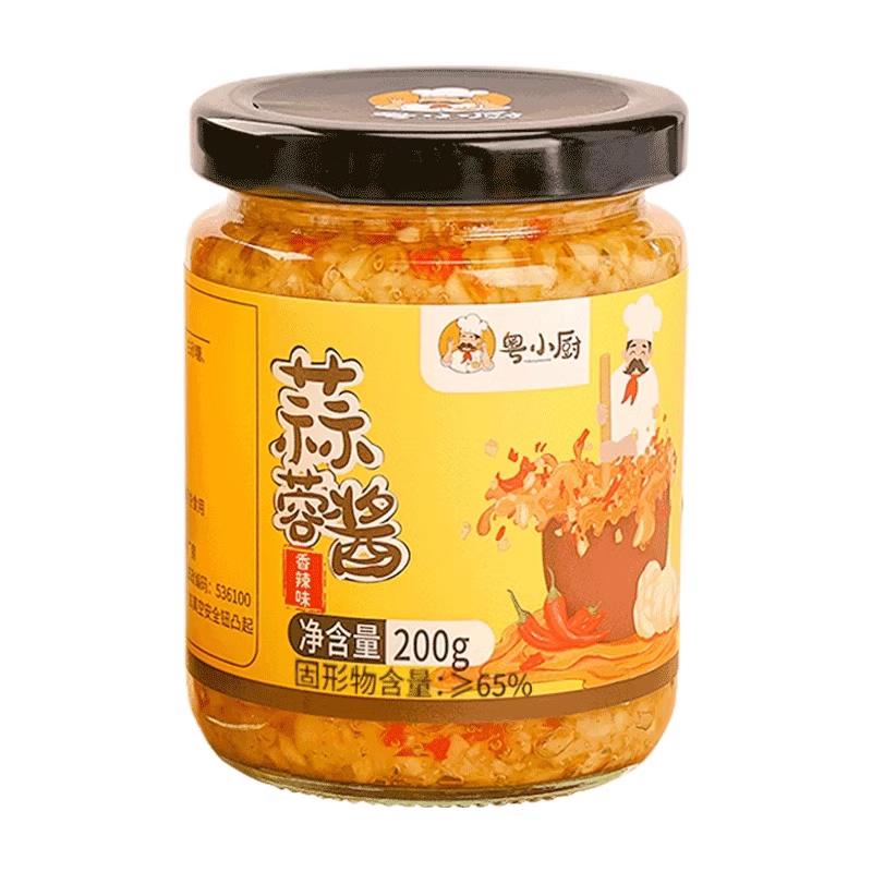 粤小厨蒜蓉酱家用烤生蚝蒜蓉酱原味茄子扇贝蒜泥蒜蓉沫辣椒酱商用