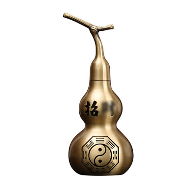 灵机麦玲玲2026马年铜葫芦摆件大门口吉祥物福禄五黄二黑客厅玄关