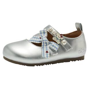 TATA他她女童小皮鞋儿童玛丽珍鞋春季新款透气软底单鞋女孩公主鞋