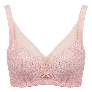 [洞洞杯]古今文胸大胸显小软钢圈B-D侧收副乳防下垂性感蕾丝内衣