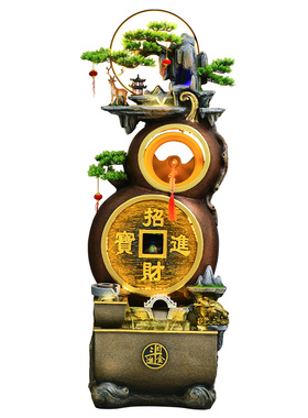 招财葫芦聚宝盆流水摆件循环水
