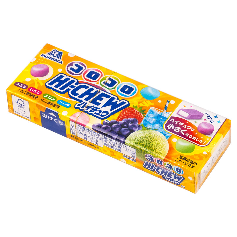 日本进口Morinaga森永迷你杂锦果汁软糖葡萄草莓四种口味条装40g