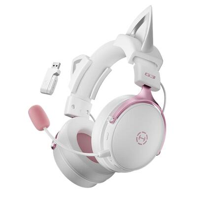 【政府补贴】漫步者粉色游戏耳机