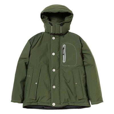 反光印花Logo连帽羽绒服夹克外套