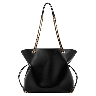 CHARLESKEITH简约抽绳链条托特包