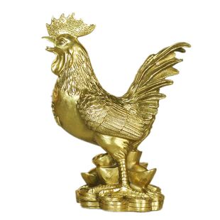久鉴 铜鸡摆件 铜公鸡 母鸡生肖鸡摆设大公鸡居家装饰金属工艺品