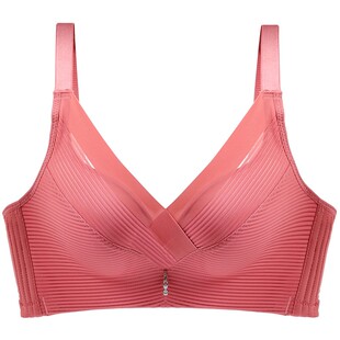 小胸聚拢加厚文胸无钢圈内衣女收副乳上托蕾丝性感女士胸罩