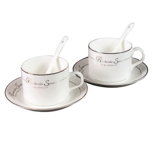 包邮 欧式咖啡杯套装 骨瓷咖啡杯3件套 创意陶瓷咖啡杯碟logo定制