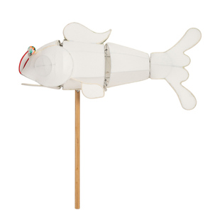 白色diy手工绘画鱼灯笼涂色非遗花灯材料半成品手持锦鲤非遗研学