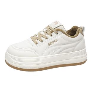 森马加绒小白鞋女款2025冬季新款百搭休闲板鞋爆款厚底二棉鞋子女