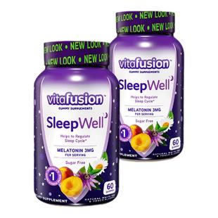 vitafusion褪黑素sleepwell退黑素片vf睡眠糖安瓶软糖
