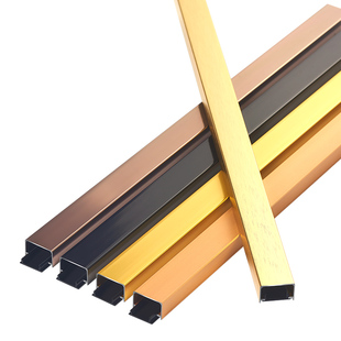 铝合金u型槽封边收口吊顶钛金装饰线条背景墙不锈钢金属凹形收边