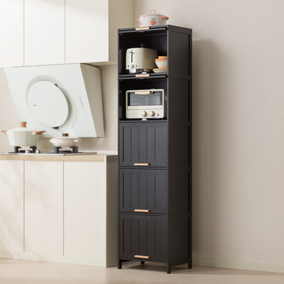 落地厨房置物架冰箱缝隙窄边柜多层夹缝收纳柜多功能储物柜子实木