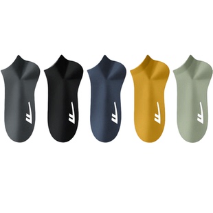 回力纯棉袜子男士春夏季薄款短袜新疆棉10A抗菌防臭透气吸汗船袜