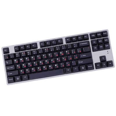 黑红俄文黑红原厂高度热升华键帽