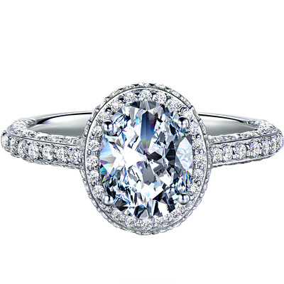 卓蝶珠宝耀世系列2克拉椭圆形仿