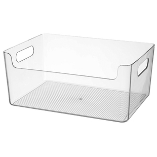 桌面化妆品收纳盒透明置物架简易存取洗簌台收纳篮 米木日式家居