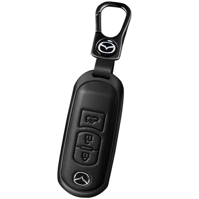 马自达商务简约真皮钥匙套包扣壳