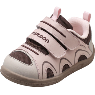 牧童婴儿鞋子2026春季新款女宝宝软底学步童鞋毛毛虫粉色步前鞋男