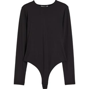 HM女装连体衣冬季中腰圆领长袖汗布丁字裤1195451