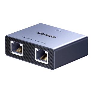 绿联网线网口一分二分线器千兆网络对接头转接口延长一拖二交换机