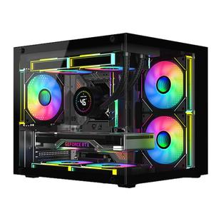 九尾狐T13海景房diy组装电脑主机箱台式机matx侧透240水冷外壳atx
