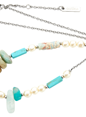 GUUKA天然绿松石珍珠项链