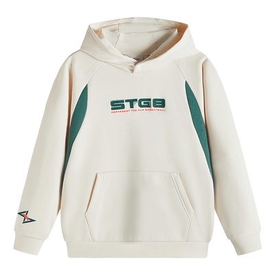 安踏儿童冬季男大童连帽套头衫