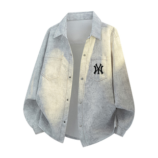 奥莱专场 | 扎染衬衫外套男士春秋季2026新款工装翻领夹克外套男