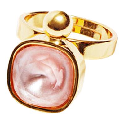 nocturne捷克水钻婴儿粉戒指显白