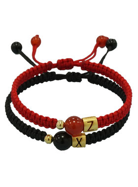 s925字母转运珠镀金情侣闺蜜玛瑙