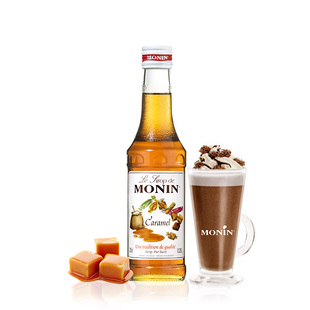 莫林MONIN 焦糖风味糖浆玻璃瓶装250ml奶茶原料调酒调味奶茶咖啡
