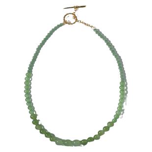 DINN DINN DESIGN原生系列马来玉串珠绿色项链天然石小众新中式