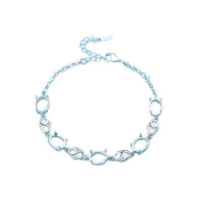 椭圆diy配件925银小众