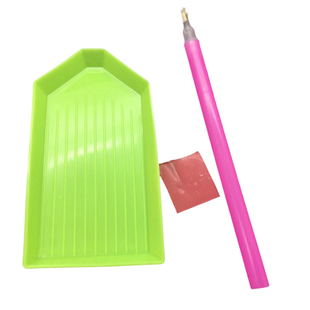 点钻工具胶泥盘子点钻笔3件套装十字绣钻石画DIY烫钻辅助工具