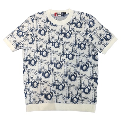 男刺绣针织衫时尚字母提花修身潮