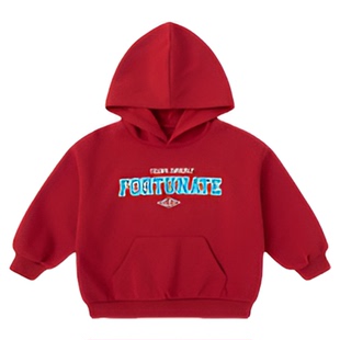 嘟嘟家女童卫衣儿童红色衣服男童春季童装宝宝长袖上衣婴儿衣服类