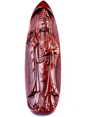 观音吊坠小叶檀木红木挂件佛像