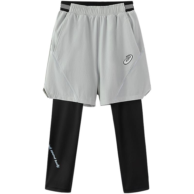 【商场同款】Asics/亚瑟士童装2025年春季新款儿童假两件运动裤