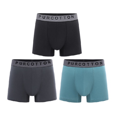 全棉时代纯棉中腰弹力男士内裤