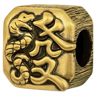 MONOLOGUE独白当局者潮蛇年麻将發复古黄金转运珠男士MR1772礼物